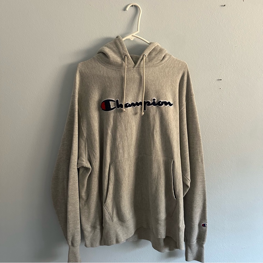 Champion Fuzzy Logo Hoodie